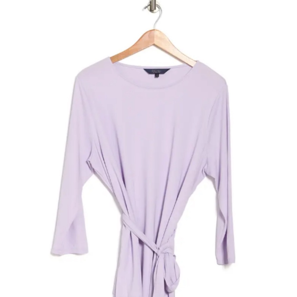 RACHEL Rachel Roy Dante Tie Top Lavender 1X